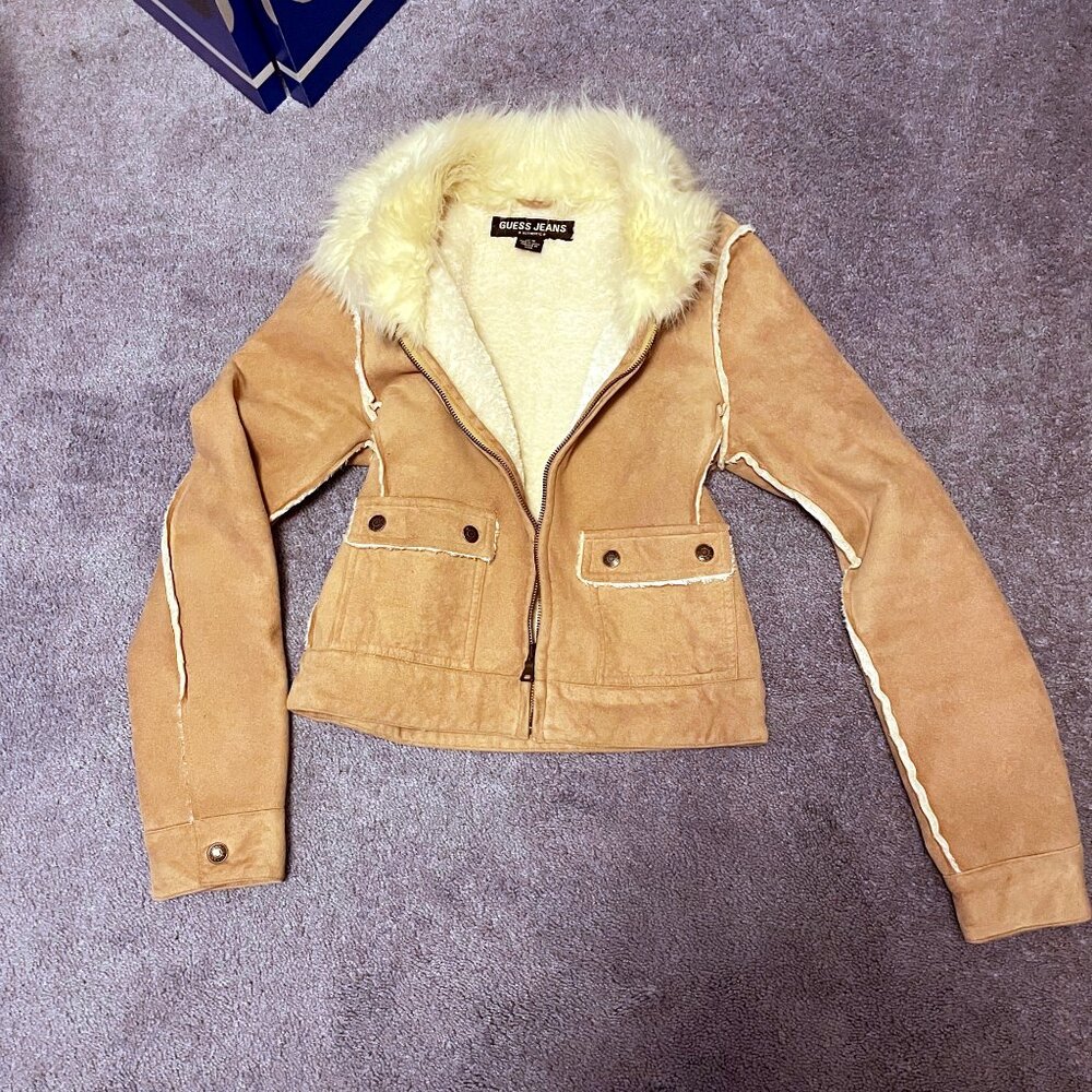 Stunning Guess Jeans Authentic soft fur lined and trim XS